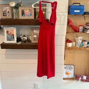 Nookie Red Halter Sheath Dress